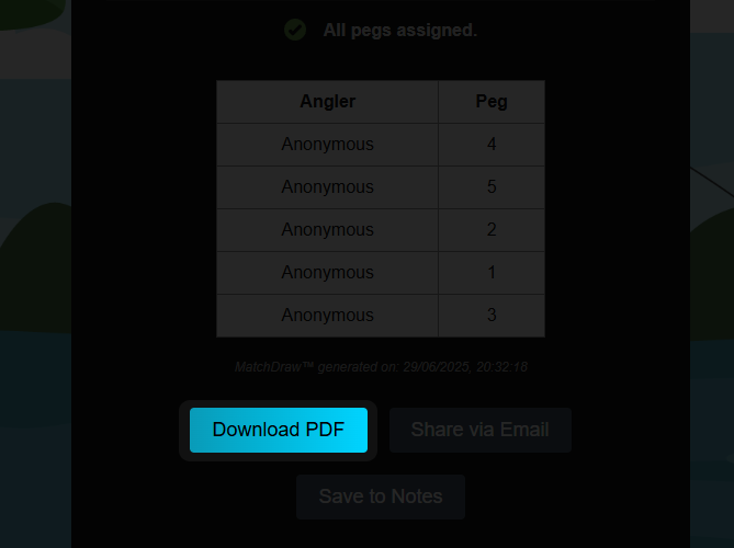 Where to find the 'Generate PDF' button